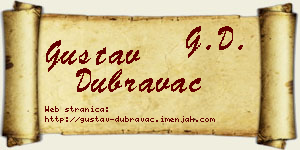 Gustav Dubravac vizit kartica